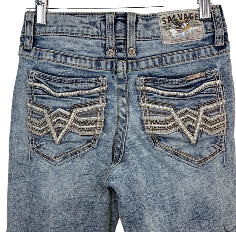 Salvage Chaos Boot Regular Light Wash Boot Jeans Boys Size 12R BLEMISH